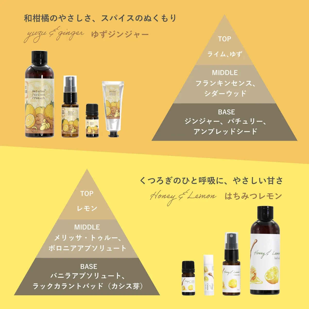 ゆずジンジャー&はちみつレモン