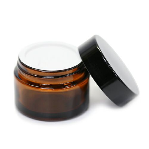 Mシリーズ】北欧ブラックガラス15mlクリームジャー容器 | アロマオイル  